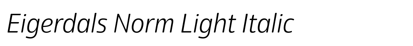 Eigerdals Norm Light Italic